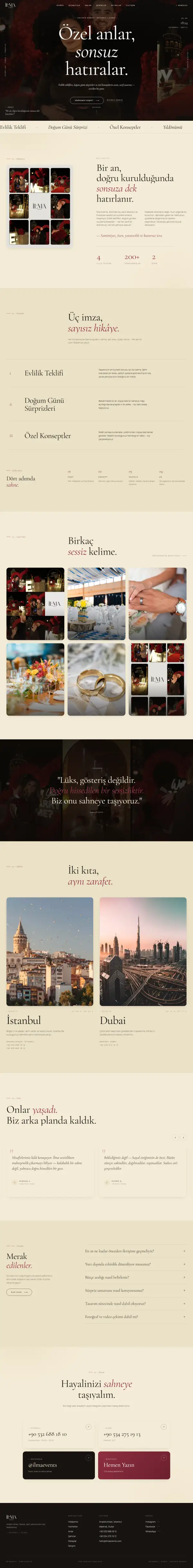 ILMA Events web sitesi
