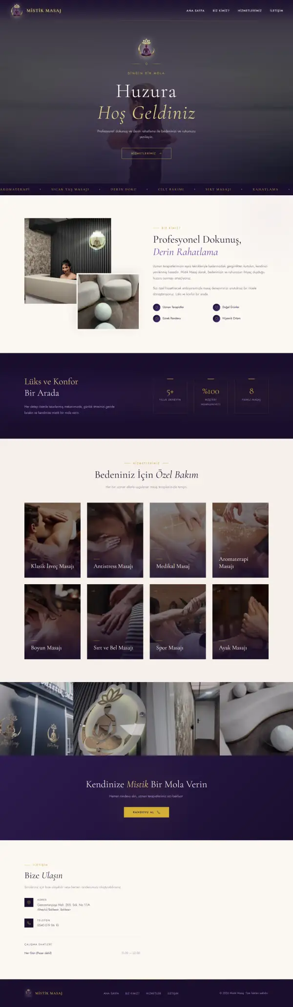 Mistik Masaj web sitesi