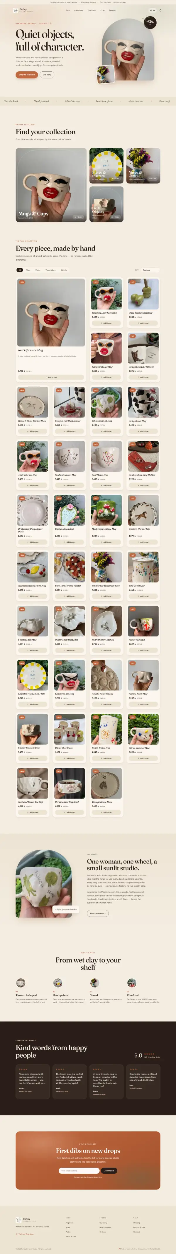 Parlay Ceramic Studio web sitesi